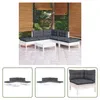 The Living Store 6-tlg. Garten-Lounge-Set mit Kissen Weiß Produktbild-Vorschau 1