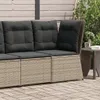 ZMH Garten-Ecksofa mit Kissen Grau Poly Rattan Produktbild-Vorschau 1