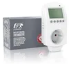 A white WiFi app control thermostat is shown next to its packaging. Náhľad obrázku produktu