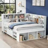 OKWISH Lit Enfant 208 x 198 x 91  cm - Lit Avec Rangement Voir les images du produit 1