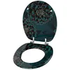 A toilet seat and lid with a floral pattern. Produktbild-Vorschau