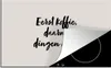 KitchenYeah© Herdabdeckplatte Zitat - Erst Kaffee, dann Produktbild-Vorschau 1