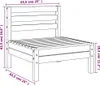 vidaXL Gartensofas ohne Armlehnen 4 Stk. Wachsbraun Produktbild-Vorschau 8