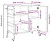 vidaXL Küchentrolley Schwarz Eichen-Optik 87,5 x 39 x 84,5 Produktbild-Vorschau 8