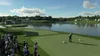 A golf game scene with a golfer on the green, spectators watching, and a lake in the background. Produktbild-Vorschau