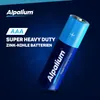 A single AAA battery is shown at an angle against a dark blue background, with text and a logo indicating the brand and product type. Produktbild-Vorschau