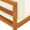 Divano ad angolo vidaXL con cuscini bianco crema, in legno Anteprima dell’immagine prodotto 13