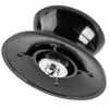 A black plastic pot lid handle with a silver screw and washer, shown from a low angle. Podgląd zdjęcia produktu