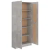 A tall, narrow gray cabinet with its doors open, revealing multiple shelves inside. Anteprima dell’immagine prodotto
