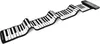 A flexible, roll-up piano keyboard is shown on a white background. Náhled obrázku produktu