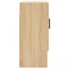 A side view of a wooden cabinet with a black handle. Voir les images du produit