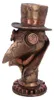Bronzefarbene Steampunk Pestdoktor Figur als Büste 23 cm Produktbild-Vorschau 1