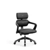 A black office chair with a headrest is shown against a white background. Náhled obrázku produktu