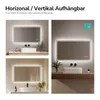 EMKE LED Badspiegel 100x60cm Badspiegel mit Beleuchtung Produktbild-Vorschau 5