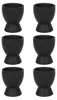 Eierbecher - H 8 cm - Schwarz matt - Steingut - 6er Set Produktbild-Vorschau 1