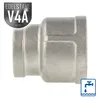tecuro Reduktionsmuffe Edelstahl V4A (AISI 316), IG/IG 2 x Produktbild-Vorschau 4