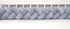 Bettschlange geflochten Velours 400 cm – Grau | Produktbild-Vorschau 1