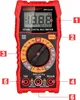 A digital multimeter is shown against a white background with numbered labels pointing to different parts of the device. Podgląd zdjęcia produktu