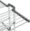 A close-up view of a silver and gray clothes drying rack. Anteprima dell’immagine prodotto