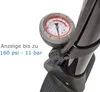 Luftpumpe Metall Fahrradpumpe 11 bar Standpumpe Manometer Produktbild-Vorschau 4