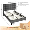 Yaheetech Polsterbett Doppelbett mit Höhenverstellbarem Produktbild-Vorschau 3
