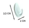 Háček bílý samolepicí 2,5cm 9ks Náhled obrázku produktu 1
