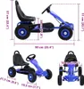 vidaXL Pedálová motokára s pneumatikami Modrá Náhľad obrázku produktu 6