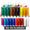 Acrylfarbe 18 Stück Malfarbe Künstlerfarbe Acrylfarben Produktbild-Vorschau 1