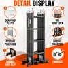 Teeno 7-in-1 klapladder van aluminium, 4,7 meter, met 2 Productafbeelding-voorbeeld 5