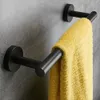 30 cm věšák na ručníky z broušené nerezové oceli, černý, Náhled obrázku produktu 5