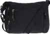 A black nylon shoulder bag with multiple zippered pockets and a crossbody strap. Produktbild-Vorschau