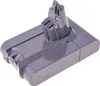 A gray vacuum cleaner battery pack shown from a slightly elevated side angle against a white background. Podgląd zdjęcia produktu