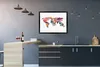 MuchoWow® MuchoWow® Gerahmtes Poster Moderne Weltkarte Produktbild-Vorschau 2