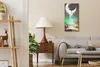 Wohnzimmer-Bild Leinwand Uhr Kunstdruck 30x60 Nacht Produktbild-Vorschau 3