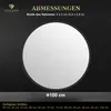Aluminiumwand mit runder Spiegel ⌀100 cm - Produktbild-Vorschau 2