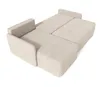 A beige sofa with a sleeping function, shown from a high angle. Produktbild-Vorschau
