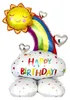 Folienballon stehend, Sonne mit Regenbogen Happy Birthday , Produktbild-Vorschau 1