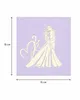 biglietto di matrimonio pop-up 3D con arco di fiori di rosa Anteprima dell’immagine prodotto 8