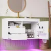 Mobiletto bagno con lavabo, mobile lavabo sospeso con Anteprima dell’immagine prodotto 4