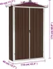 vidaXL Abri de jardin brun 116x45x175 cm Acier galvanisé Voir les images du produit 8