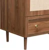 Sweiko Elegancka szafa z materiałowymi drzwiami i szufladą, Podgląd zdjęcia produktu 14
