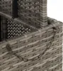 vidaXL Tavolo da giardino grigio 80x80x71 cm in poly rattan Anteprima dell’immagine prodotto 11