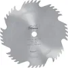 A circular saw blade with teeth, centered on a light gray background. Produktbild-Vorschau