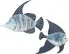 2x Wanddeko "Fische" aus Metall, 28 + 36 cm, Deko maritim, Produktbild-Vorschau 2