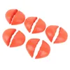 A collection of five orange shoe toe inserts arranged on a white background. Produktbild-Vorschau