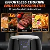 Air fryer 6L – 2500W, 6 modes préprogrammés, 80‑200°C, Voir les images du produit 2