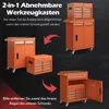 COSTWAY 2-in-1 werkbank met koffer, 8 compartimenten, Productafbeelding-voorbeeld 4