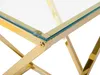 BELIANI Beistelltisch Gold Transparent 40 x 55 cm Produktbild-Vorschau 5