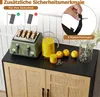 Credenza in rattan COSTWAY, mobile buffet boho, mobile Anteprima dell’immagine prodotto 6