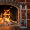 Relaxdays Kaminbesteck modern, 5 teilige Kamingarnitur, Produktbild-Vorschau 3